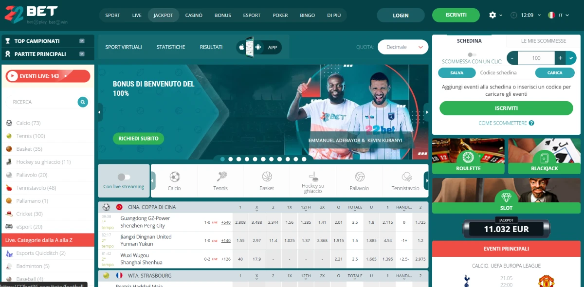 siti scommesse non AAMS - 22Bet