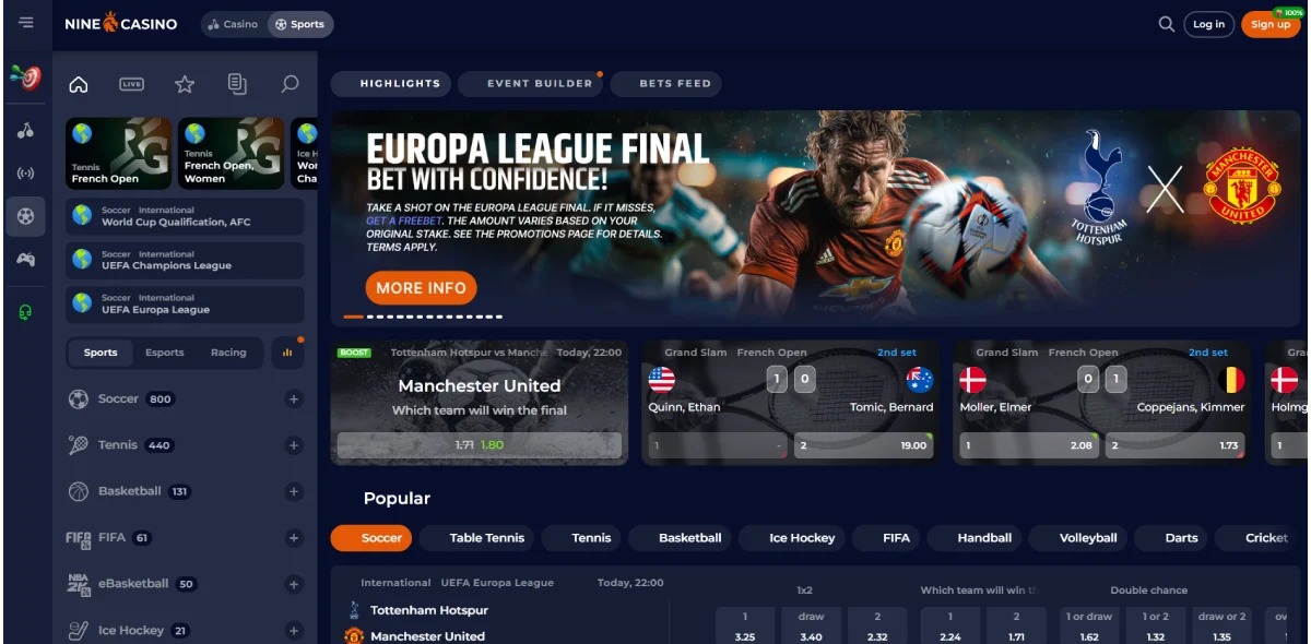 siti scommesse non AAMS - Nine Casino